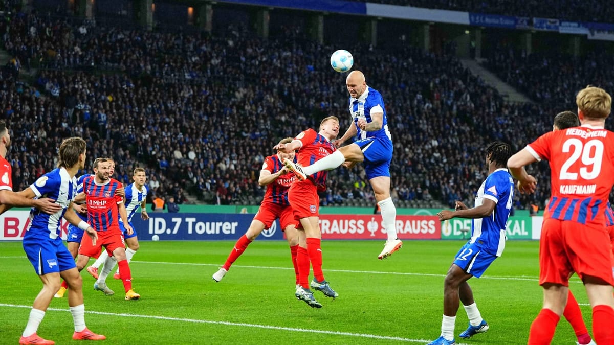 Favoriten gestürzt: Hertha schaltet Heidenheim aus