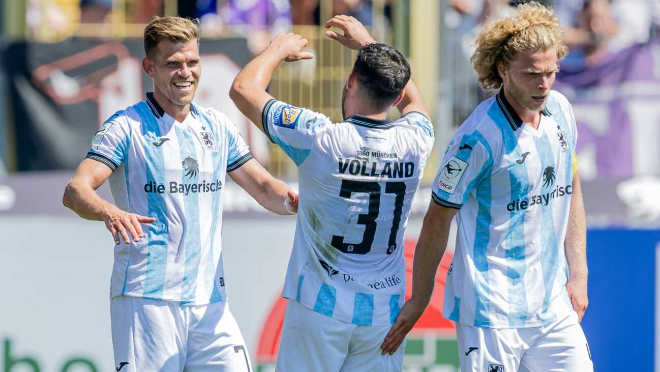 3. Liga: Volland und Niederlechner schießen 1860 zum Sieg