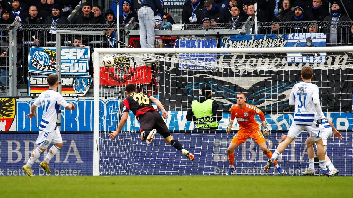 Duisburg geht unter - Verl neuer Tabellenführer