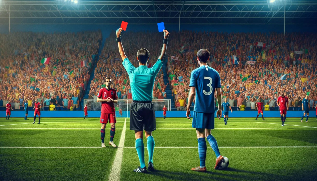 Lieber eine Blaue Karte oder Rot beim Fußball? Foto: ChatGPT
