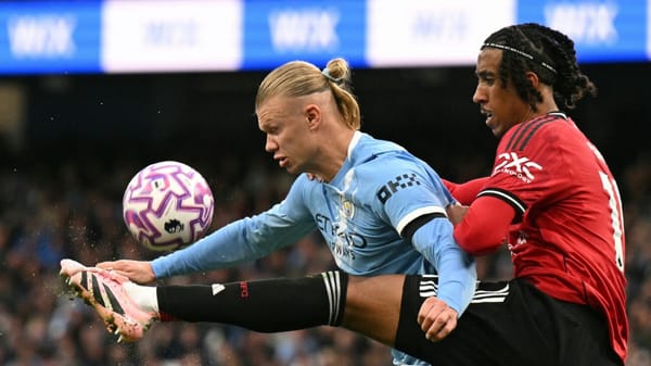 Titel: Haaland trifft doppelt: City dominiert im Stadtduell