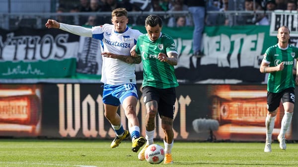 VAR-Sabotage durch Fans - Hertha siegt spät in Münster