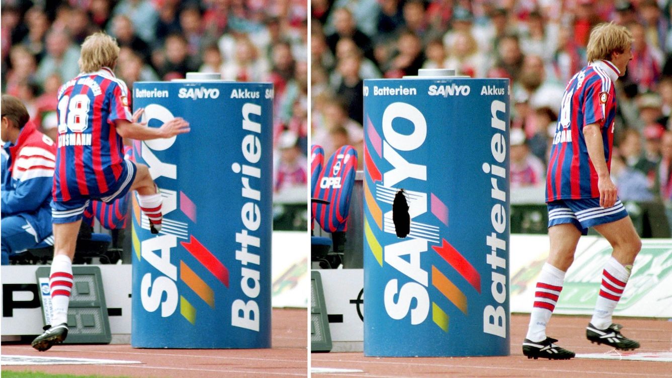 Klinsmann und der legendäre Tonnen-Tritt Klinsmann und der legendäre Tonnen-Tritt