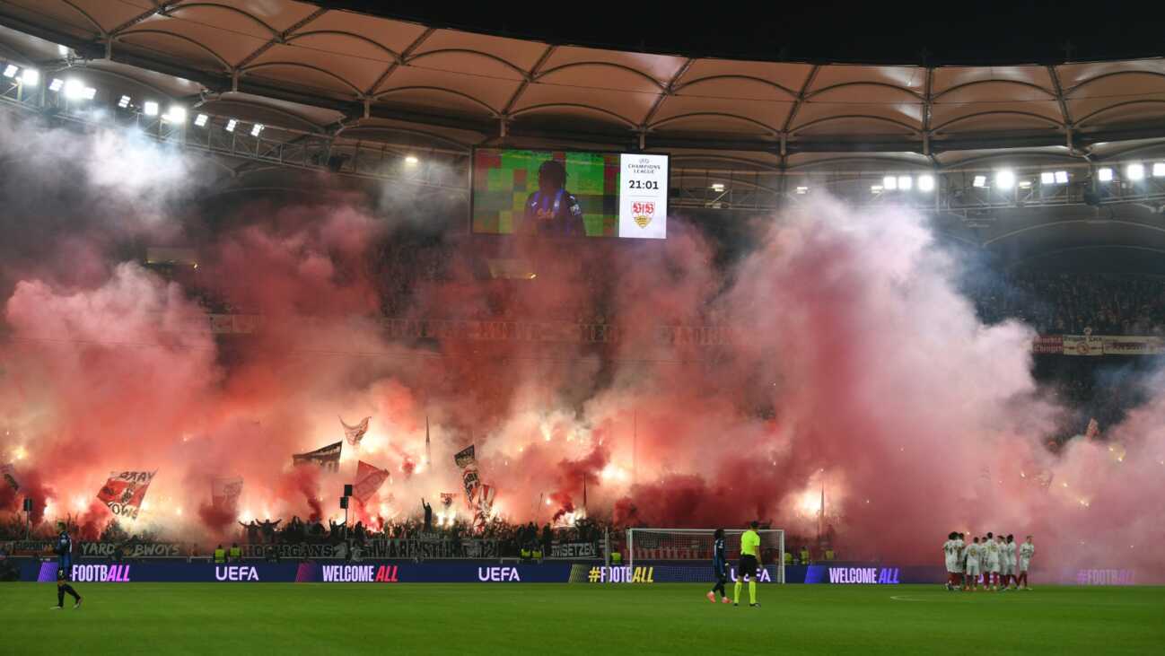 Mehrere Verletzte bei Champions-League-Spiel in Stuttgart Mehrere Verletzte bei Champions-League-Spiel in Stuttgart