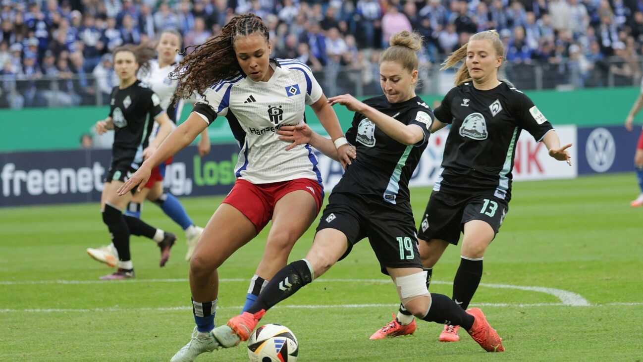 Arbeitssieg im Rekordspiel: Werder-Frauen im Pokalfinale Arbeitssieg im Rekordspiel: Werder-Frauen im Pokalfinale