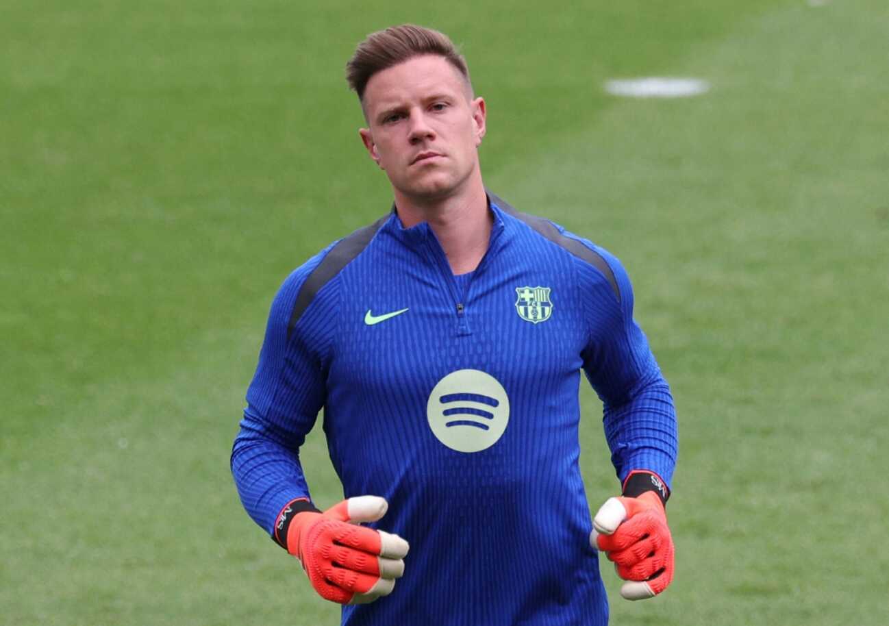 "Zurück an der Arbeit": Ter Stegen wieder im Torwarttraining "Zurück an der Arbeit": Ter Stegen wieder im Torwarttraining
