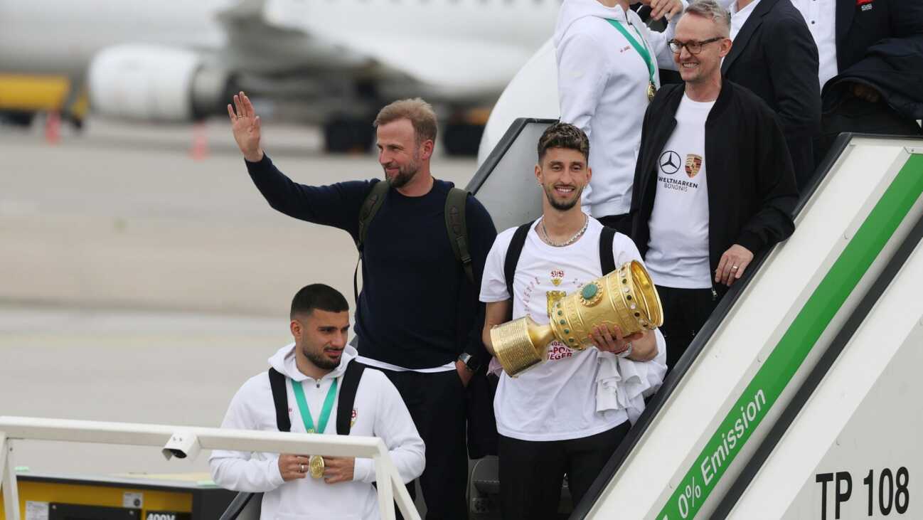 Pokalsieger Stuttgart feierlich empfangen