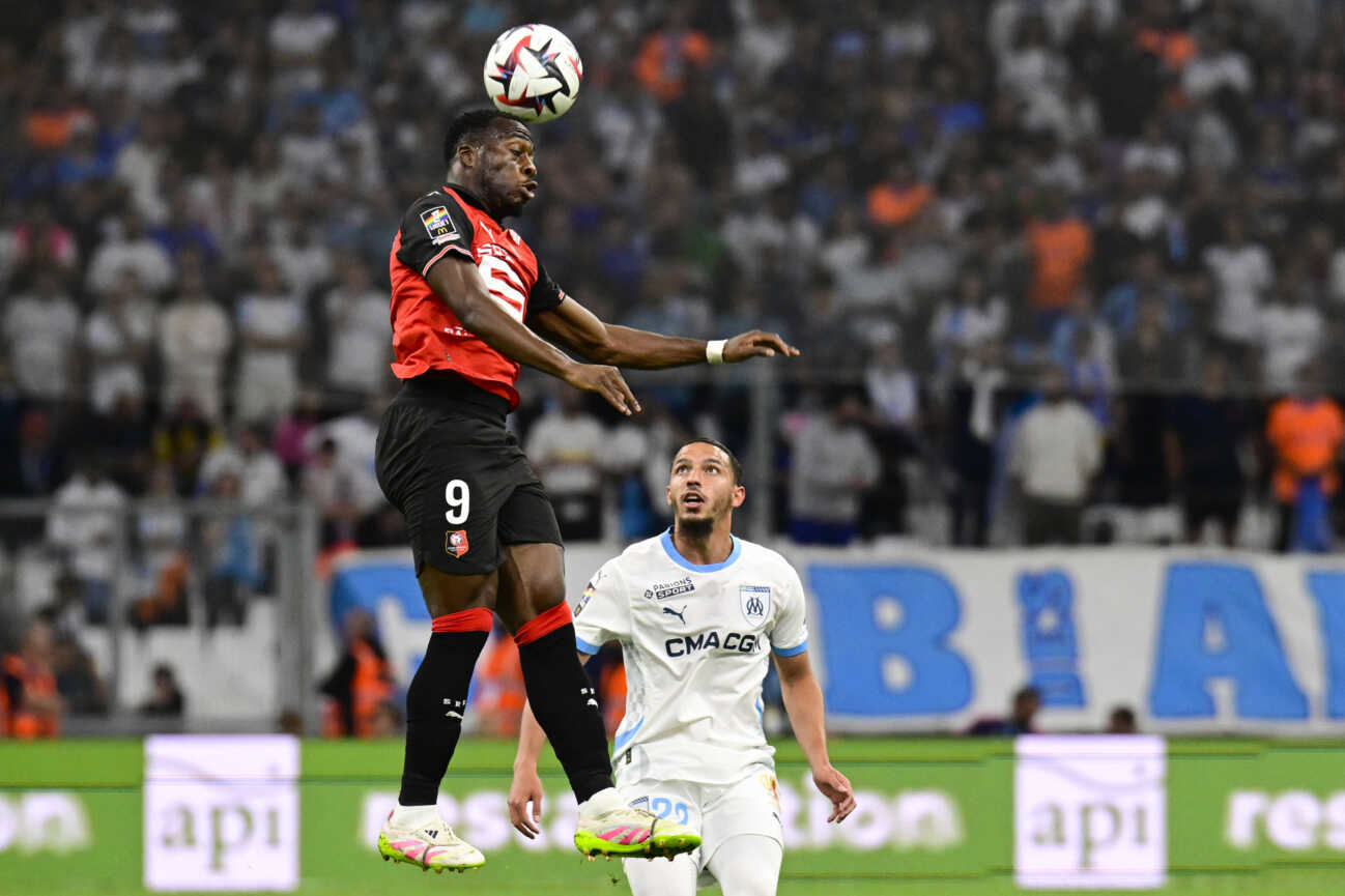 Football : Olympique de Marseille VS Stade Rennais FC - 17 05 2025 - Ligue 1 Mcdonald s L Olympique de Marseille affronte le Stade Rennais FC dans le cadre de la 34e journÃ e de Ligue 1 Mcdonald s. Arnaud Kalimuendo (SRFC) MarseilleFrance PUBLICATIONxNOTxINxFRAxBEL Copyright: xWilliamxCannarellax