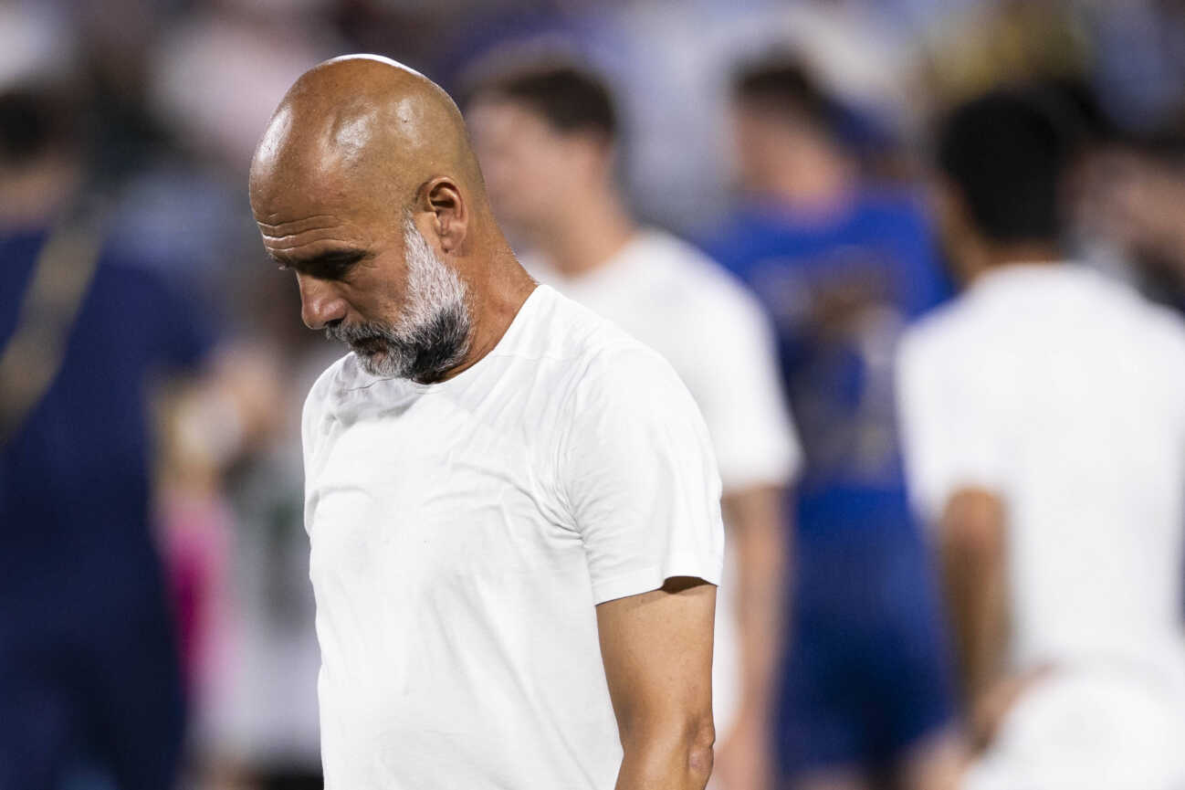 Manchester City x Al Hilal ORLANDO, OR - 01.07.2025: MANCHESTER CITY X AL HILAL - Pep Guardiola laments Manchester City& 39;s elimination after the Manchester City vs. Al Hilal match held at Camping World Stadium in Orlando, OR. The match is valid for the Round of 16 of the 2025 Club World Cup. (Photo: Marco Galvao Fotoarena) x2762799x PUBLICATIONxNOTxINxBRA MarcoxGalvao