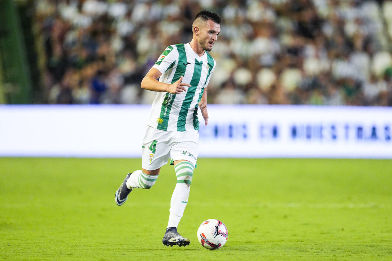 August 26, 2024, Cordoba, Cordoba, SPAIN: Adrian Lapena of Cordoba CF in action during the Spanish league, LaLiga Hypermotion, football match played between Cordoba CF and Burgos CF at La Rosaleda stadium on August 26, 2024, in Cordoba, Spain. Cordoba SPAIN - ZUMAa181 20240826_zaa_a181_138 Copyright: xJoaquinxCorcherox