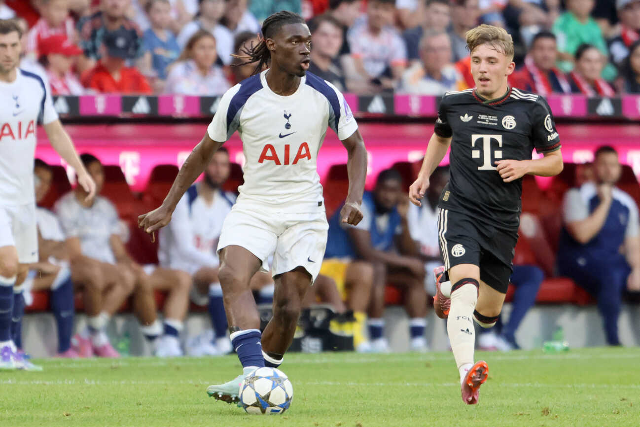 YVES BISSOUMA, Tottenham Hotspur, Telekom Cup 2025-26, Bayern Munchen vs Tottenham Hotspur 4-0, 07-08-2025, Azione, Action, Single shot TELEKOM CUP 2025 BAYERN MONACO-TOTTENHAM HOTSPUR 4-0