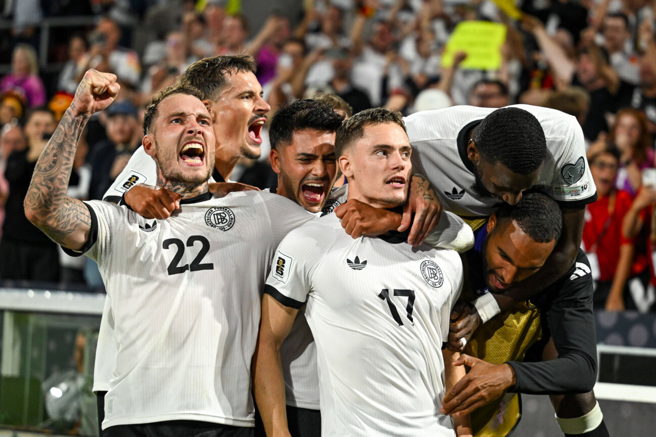 Florian Wirtz (Deutschland, 17) und Team bejubeln das Tor zum 3:1, GER, Deutschland vs Nordirland, Fussball, WM-Qualifikation Europa, 2. Spieltag, Spielzeit 2025 2026, 07.09.2025. GER, Deutschland vs Nordirland, Fussball, WM-Qualifikation Europa, 2. Spieltag, Spielzeit 2025 2026, 07.09.2025. Köln *** Florian Wirtz Germany, 17 and team cheer the goal for 3 1, GER, Germany vs Northern Ireland, Football, World Cup Qualification Europe, Matchday 2, Season 2025 2026, 07 09 2025 GER, Germany vs Northern Ireland, Football, World Cup Qualification Europe, Matchday 2, Season 2025 2026, 07 09 2025 Cologne Copyright: xEibner-Pressefoto FlorianxWiegandx EP_FWD