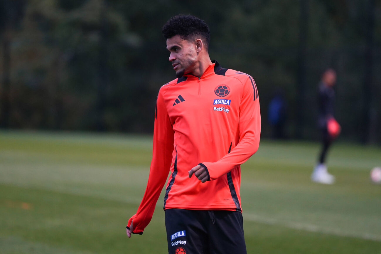 October 13, 2025, Harrison, New Jersey, United States: Luis Diaz of Colombia during the Training Practice before the International Friendly, Länderspiel, Nationalmannschaft match between Canada and Colombia at Red Bull Arena. on October 14, 2025 in Harrison, Nueva Jersey. Harrison United States - ZUMAe321 20251013_zsa_e321_038 Copyright: xLeonardoxRamirezx