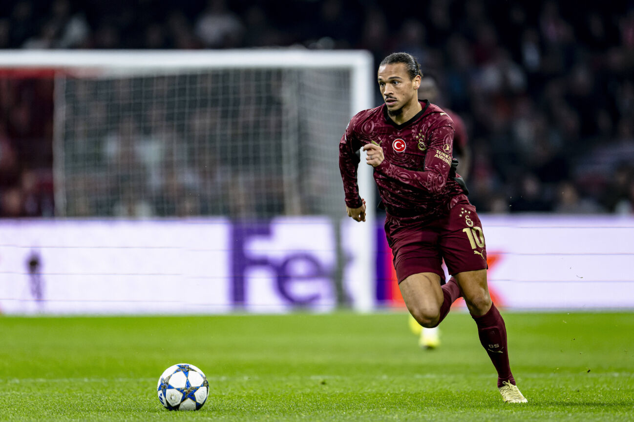 Galatasaray midfielder Leroy Sane, during the match FOOTBALL - CHAMPIONS LEAGUE - AJAX vs GALATASARAY at the Johan Cruijff ArenA for the Champions League - League phase - Matchday 4 season 2025-2026 in AMSTERDAM, Netherlands on 5 November 2025, (photo by Stefan Koop EYE4images DeFodi Images) not used for Axel Springer ZDF *** Galatasaray midfielder Leroy Sane, during the match FOOTBALL CHAMPIONS LEAGUE AJAX vs GALATASARAY at the Johan Cruijff ArenA for the Champions League phase Matchday 4 season 2025 2026 in AMSTERDAM, Netherlands on 5 November 2025, photo by Stefan Koop EYE4images DeFodi Images not used for Axel Springer ZDF