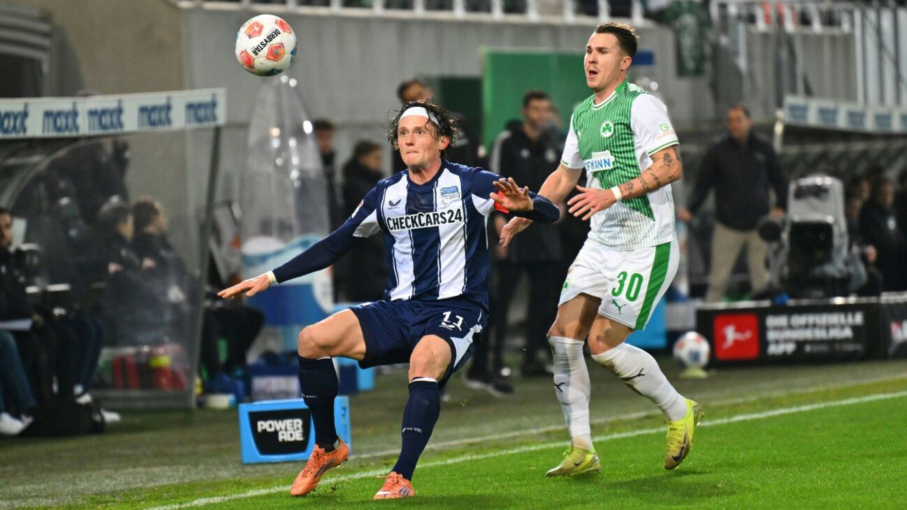 Remis in Fürth: Hertha verspielt zwei Führungen